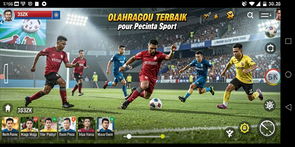 Screenshot gameplay 33ZK yang menampilkan aksi olahraga seru.