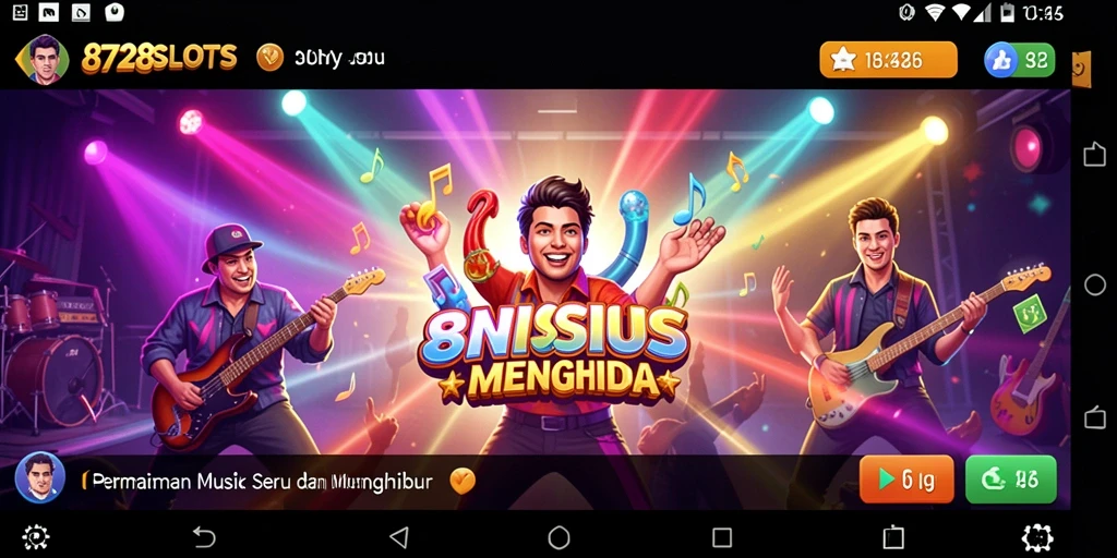 Tampilan gameplay <strong>8728SLOTS</strong> yang intuitif dan menarik dengan berbagai lagu.