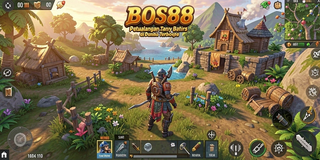 Gameplay seru di dunia terbuka BOS88 dengan pemandangan indah.