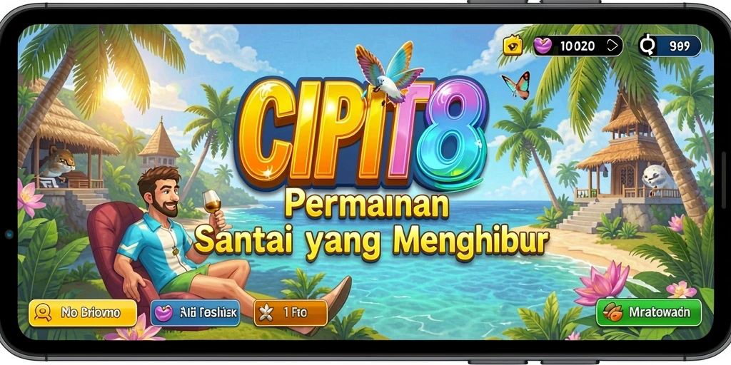 Tampilan menarik gameplay CIPIT88 dengan aksen warna-warni.