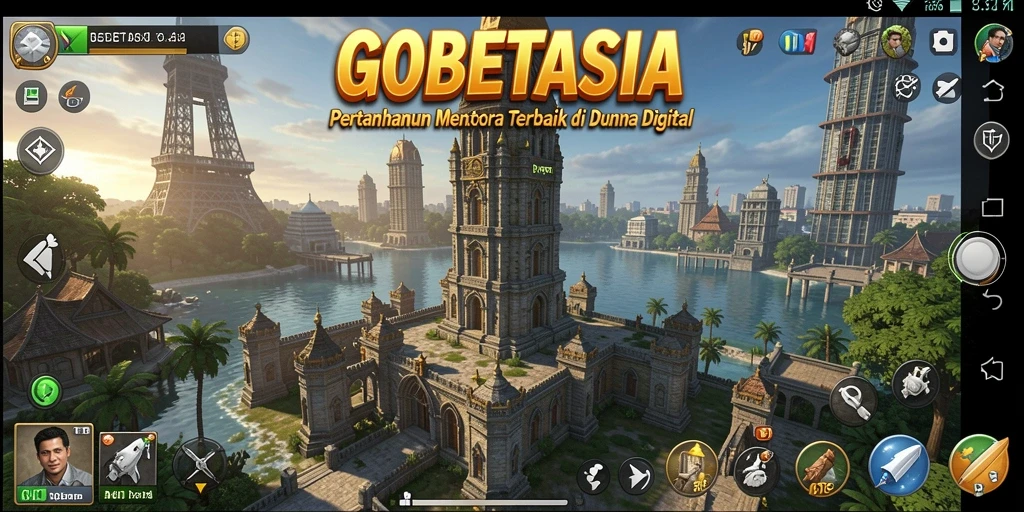 Screenshot gameplay GOBETASIA menampilkan strategi menara yang mendebarkan.
