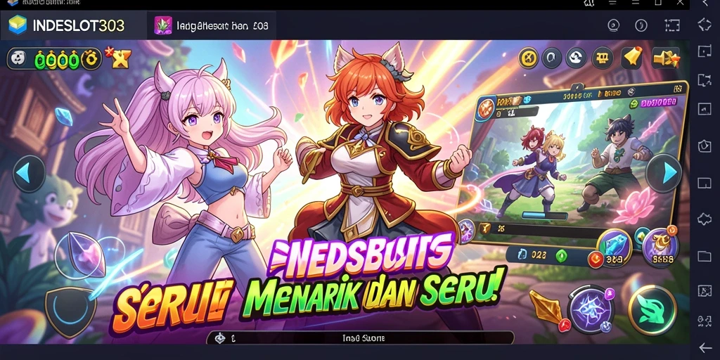 Tampilan gameplay seru INDESLOT303 dengan karakter Anime favorit.