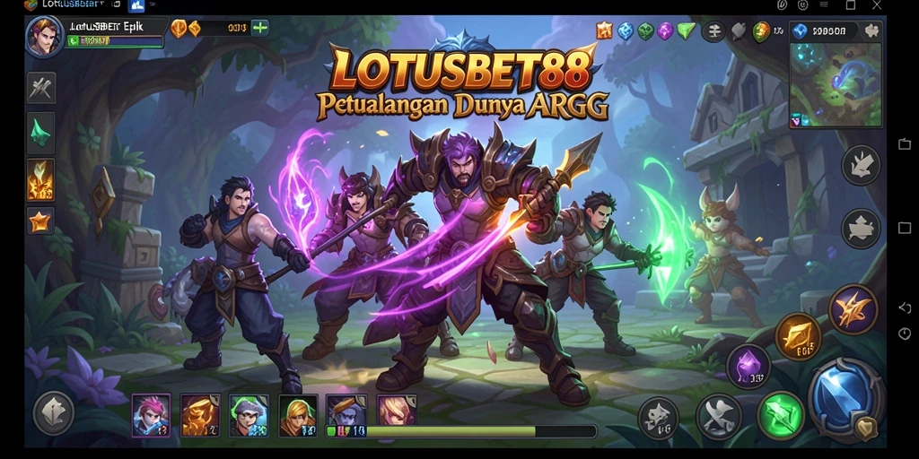 Screenshot gameplay LOTUSBET88 menunjukkan aksi pertempuran yang mendebarkan dalam dunia ARPG.