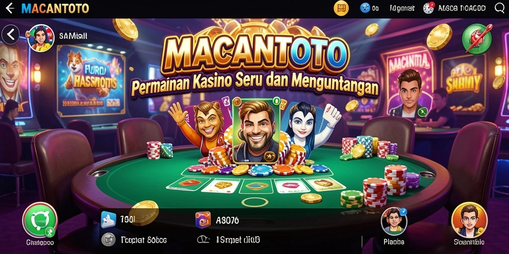 Screenshot MACANTOTO menampilkan aksi permainan Kasino yang seru dan realistis.