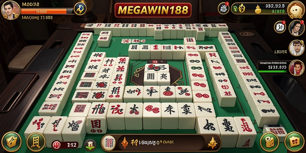 Screenshot gameplay MEGAWIN188 menampilkan pengalaman Mahjong yang seru.