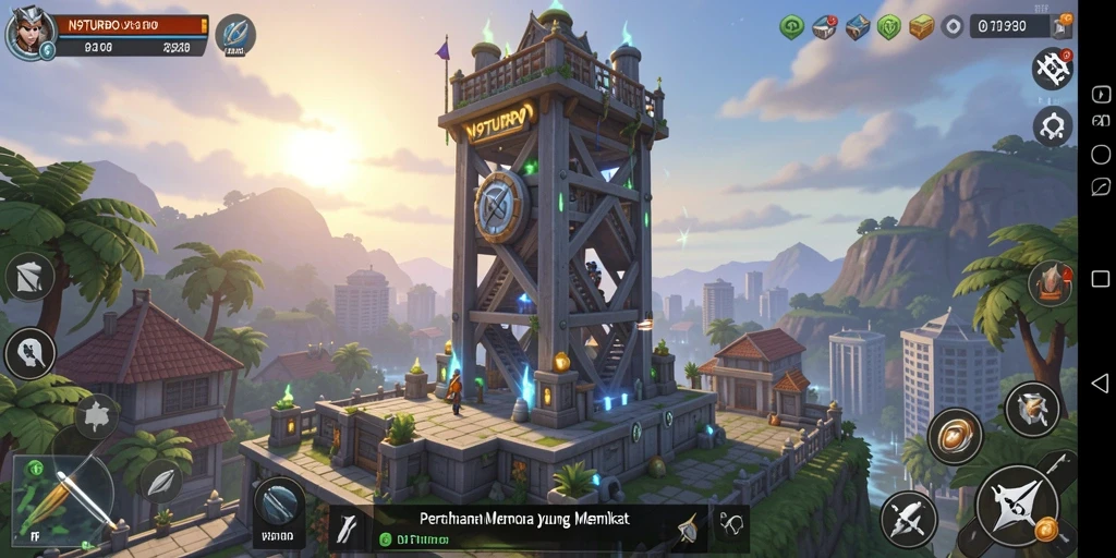 Tampilan gameplay Tower Defense yang intens dan strategis di N9TURBO.