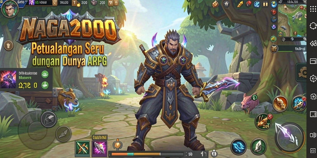 Tampilan gameplay NAGA2000 yang menakjubkan dalam petualangan ARPG.