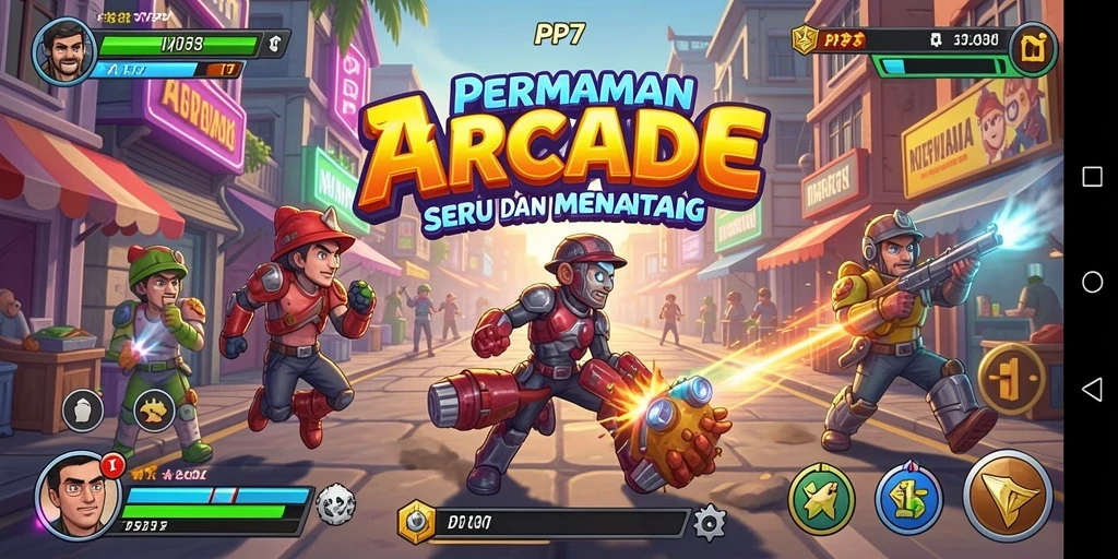 Screenshot gameplay menunjukkan aksi petualangan seru dalam PP7.