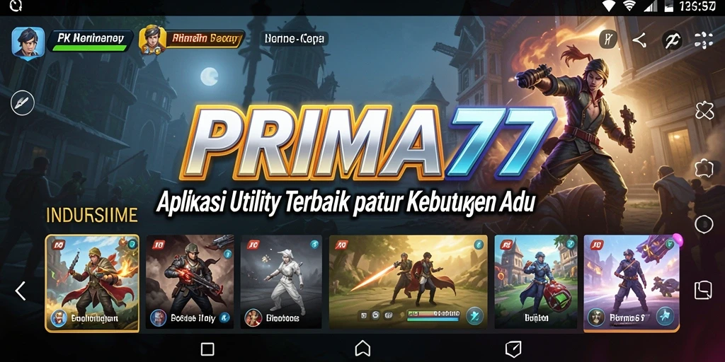 Tampilan antarmuka utama <strong>PRIMA77</strong> yang memudahkan pengguna.