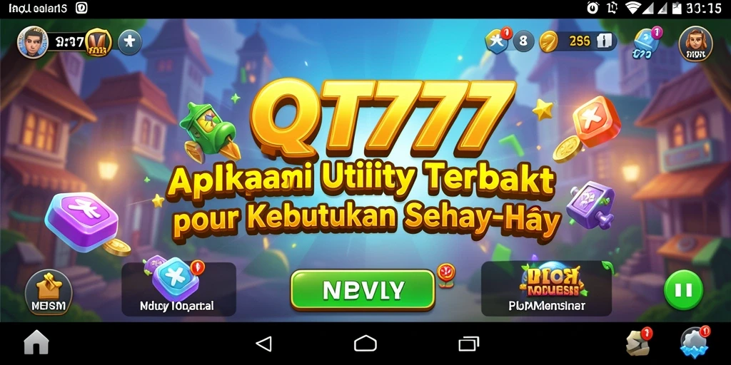 Tampilan antarmuka aplikasi QT777 yang intuitif dan mudah digunakan.