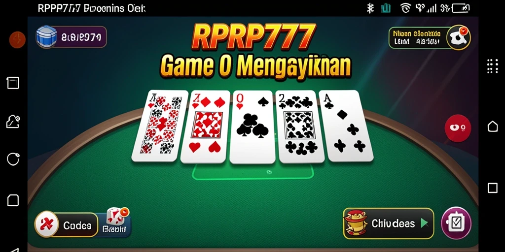 Screenshot gameplay RPRP777 yang menampilkan serunya permainan Domino.