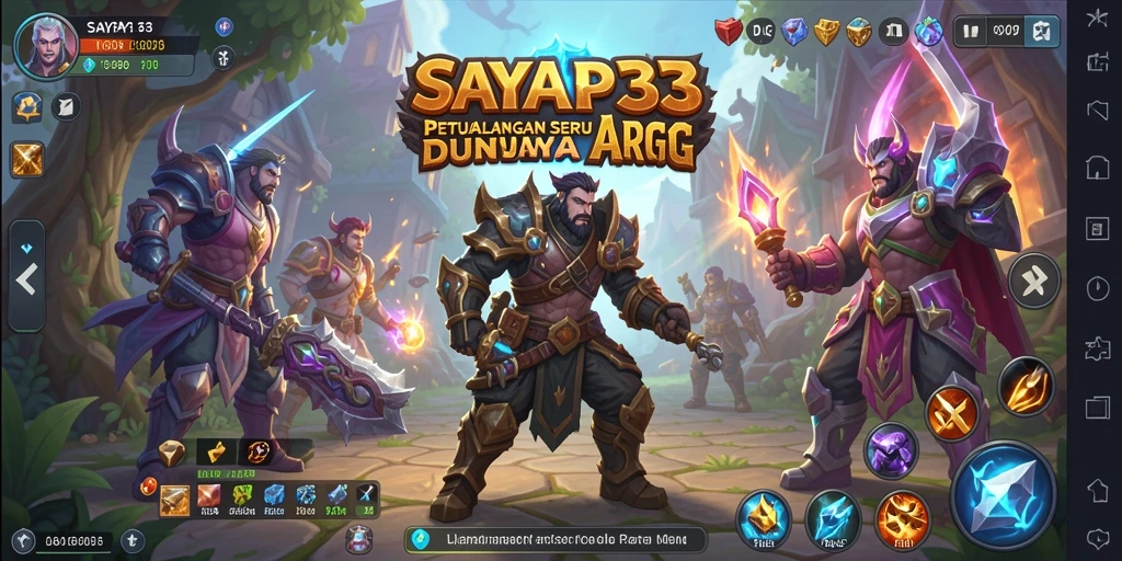 Screenshot utama SAYAP33 menunjukkan aksi seru dalam petualangan ARPG.