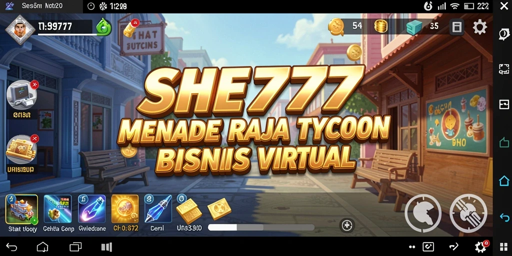 Tampak gameplay SHE777 yang menantang dan seru dalam membangun bisnis Tycoon.