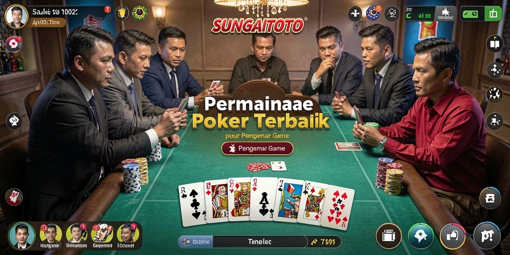 Tampilan gameplay SUNGAITOTO yang menarik saat bermain Poker.