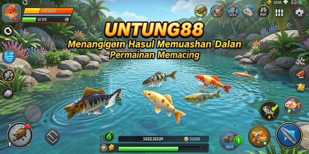 Screenshot utama UNTUNG88 menampilkan aksi seru dalam menangkap ikan.